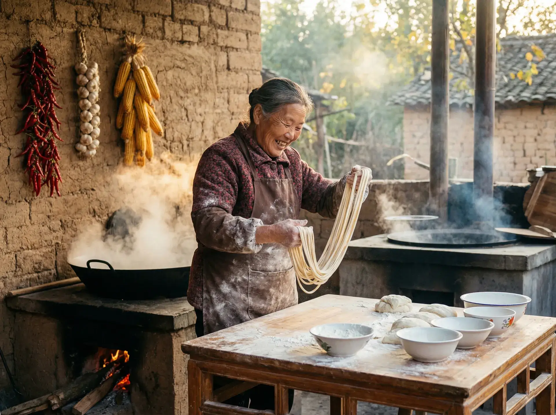 农家大嫂手擀面 - 青青青手机频在线观看 乡村美食